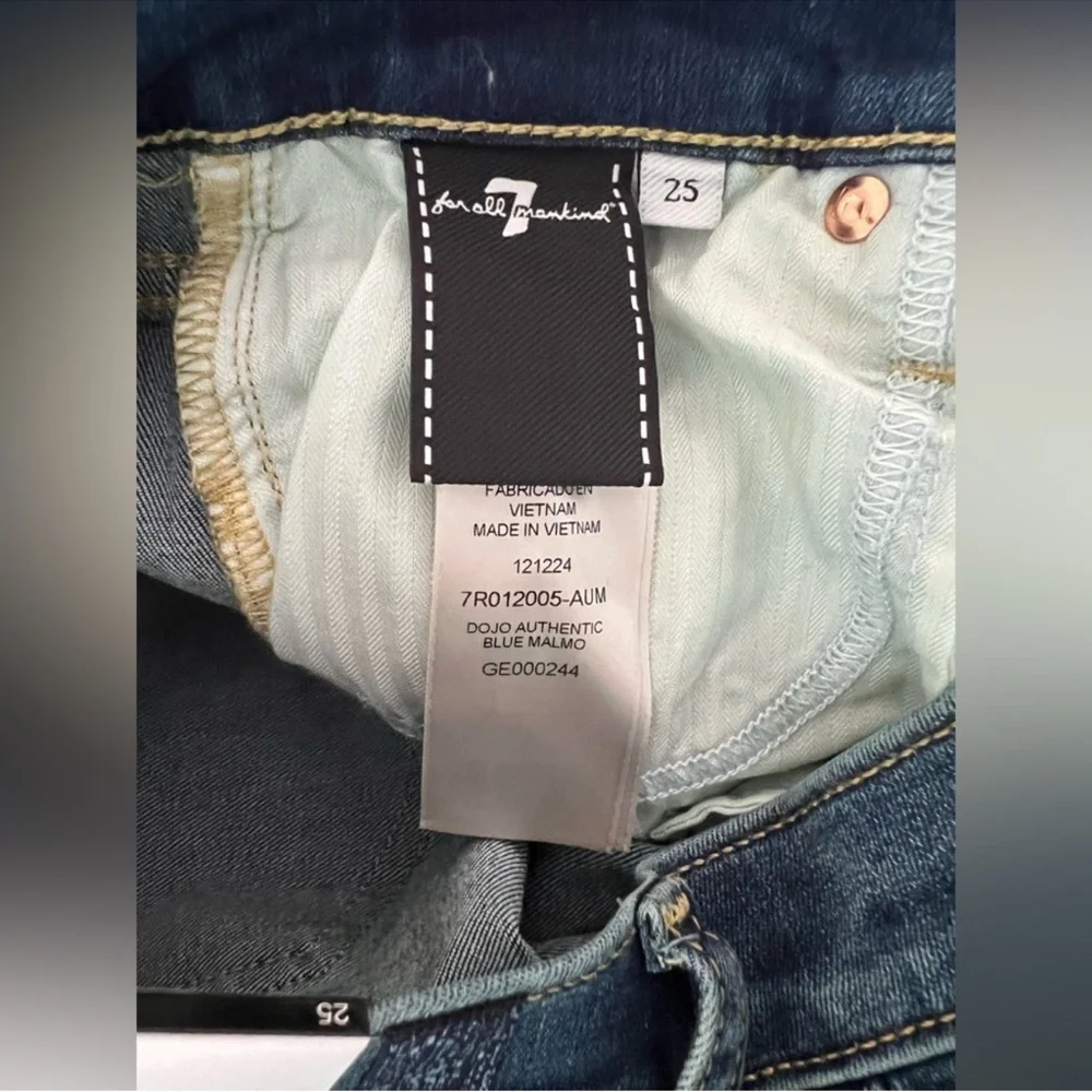 7 For All Mankind Dojo Original Jeans Women's Flare Leg Trousers NWT Size 25 AUM